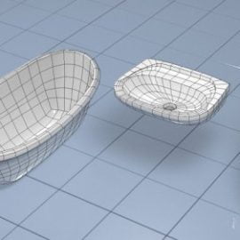 Basic Mesh Modeling with 3DSMAX Sanitaryware Objects Free Download