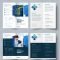 Blue Bifold Brochure Layout with Rectangle Elements 387465408 Free Download