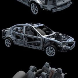 Car Frame 3D Model Free Download