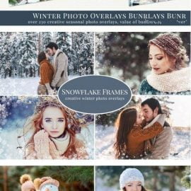 CreativeMarket WINTER PHOTO OVERLAYS BUNDLE 5497633 Free Download