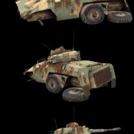 Damaged EE-9 Cascavel tank Free Download