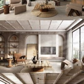 Livingroom Interior Scene By Kha Vi Free Download