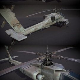 McDonnell Douglas AH-64A Apache Attack Helicopter 3D Model Free Download