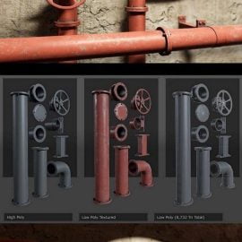 Modular Industrial Pipes constructor set Free Download