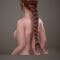 Naked girl with long hair 3D Model Free Download