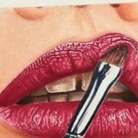 Realistic Colored Pencil Drawing: Drawing Lips & Brush