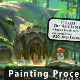 Round Brush Painting +Brush Tutorial