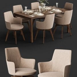 Venjakob Alexia Chair with Dining Table ET388 Free Download