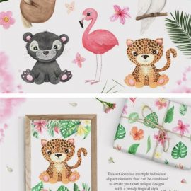 Watercolor Tropical Babies Set 3 3673119 Free Download