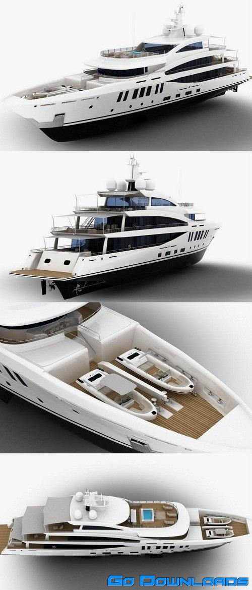 Amels 200 Yacht 3D Model Free Download