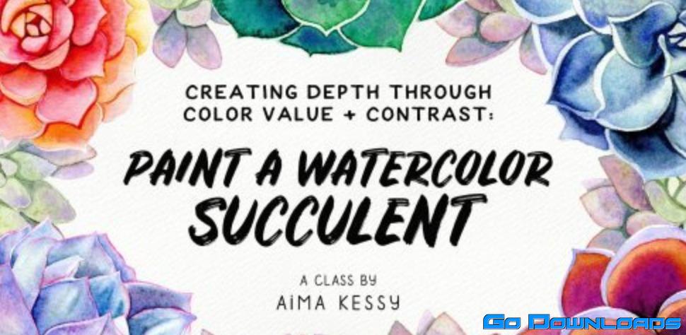 Creating Depth Through Color Value + Contrast: Paint A Watercolor Succulent