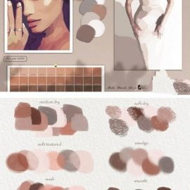 CreativeMarket Amber Gouache Kit for Procreate 5258338 Free Download