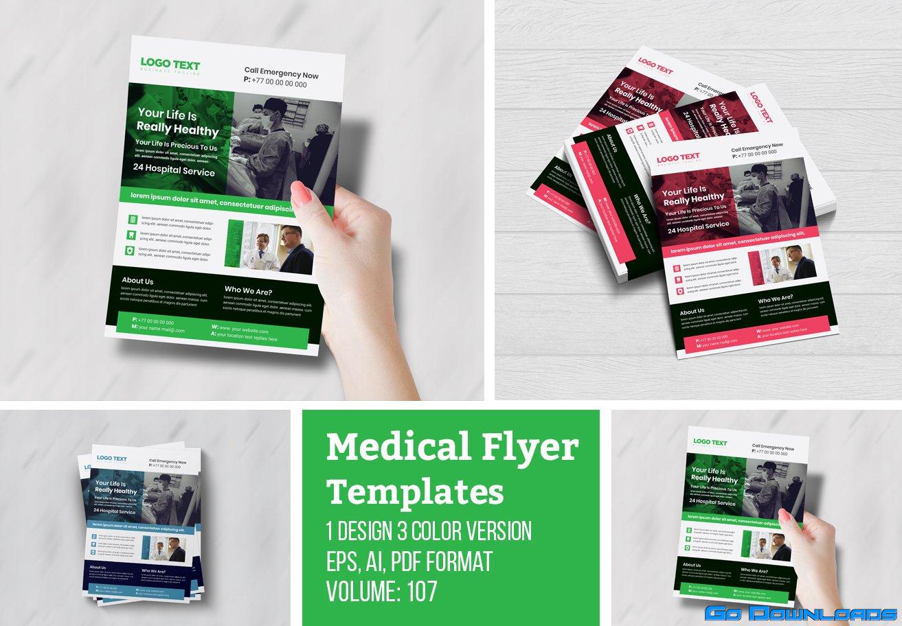 CreativeMarket  Corporate HealthCare Flyer Template 4969148