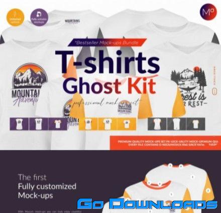 CreativeMarket  Ghost T shirts Designer Kit Mock ups 5280607