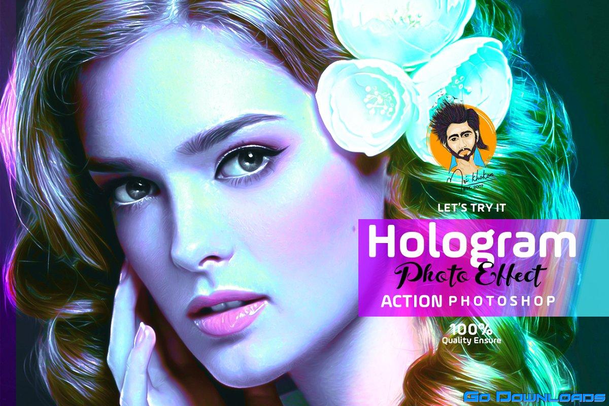 CreativeMarket – Hologram Photo Effect PS Action 5639973 Free Download