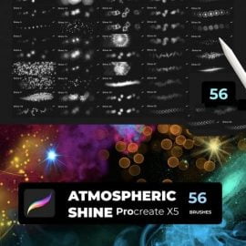 CreativeMarket – SHINE PROCREATE X5 56 brushes 5625432 Free Download