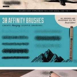 CreativeMarket Stipple Shading Brushes for Affinity 4680212 Free Download