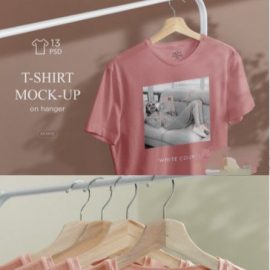 CreativeMarket  T Shirt Mock-Up on Hanger 4124390