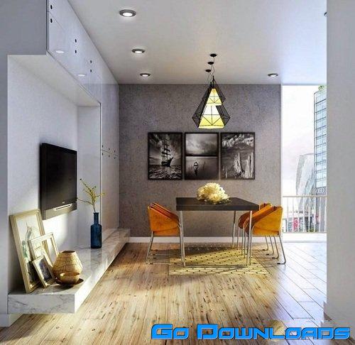 Dining Room Interior Scene 16 Free Download