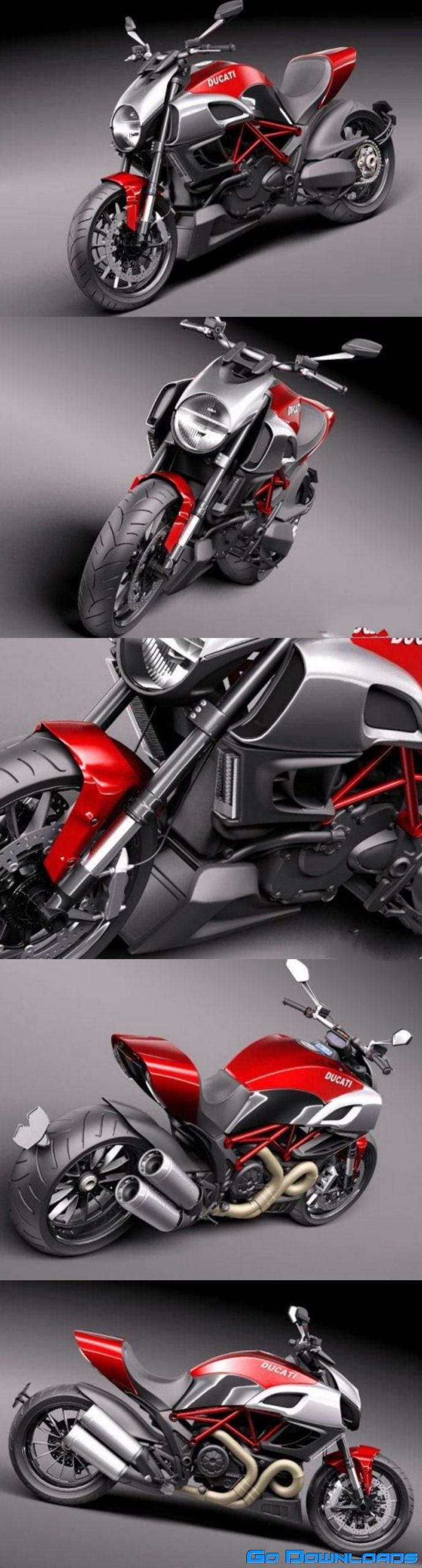 Ducati Diavel 2011 3D model Free Download