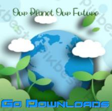 Environmental protection flat card Template PSD