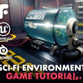 Flipped Normals Sci-Fi Game Environment in Blender UE4 Free Download