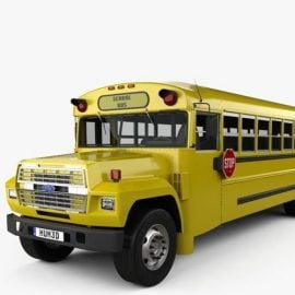 Ford B 700 Thomas Conventional School Bus 1984 3D Model