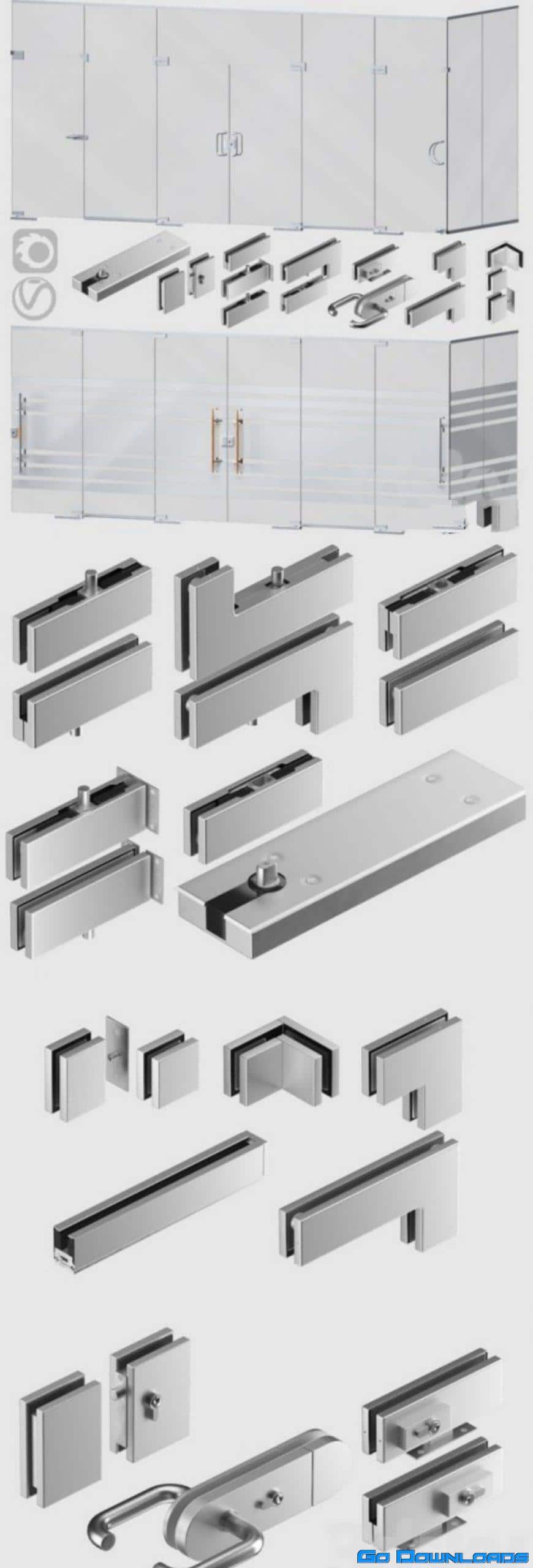 Glass partitions and doors Free Download