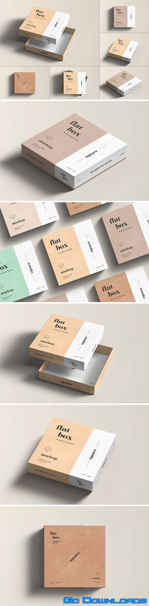 GraphicRiver Flat Square Box Mock-up 29348134 Free Download