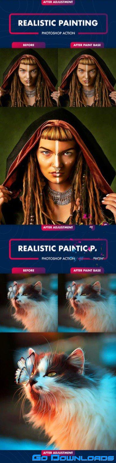 GraphicRiver Realistic Painting Photoshop Action 29150171