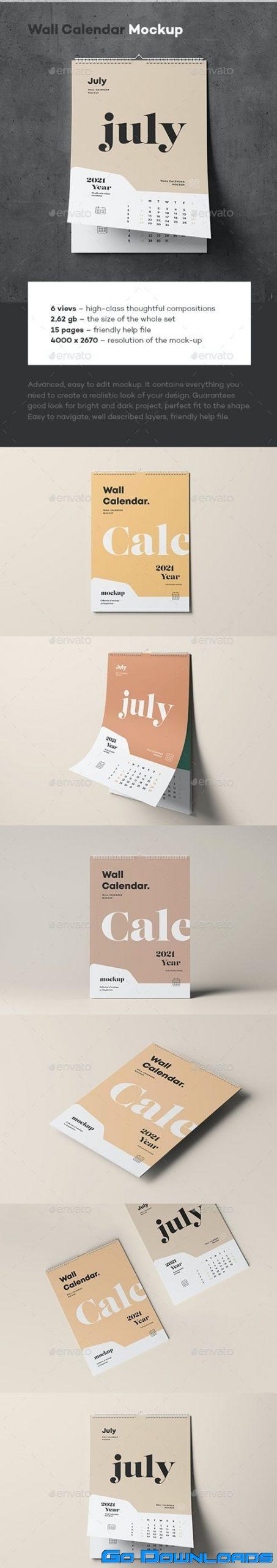 GraphicRiver  Wall Calendar Mock-up 29436808