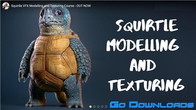 Gumroad Squirtle Modelling & Texturing Series by Michael Wilde Free Download