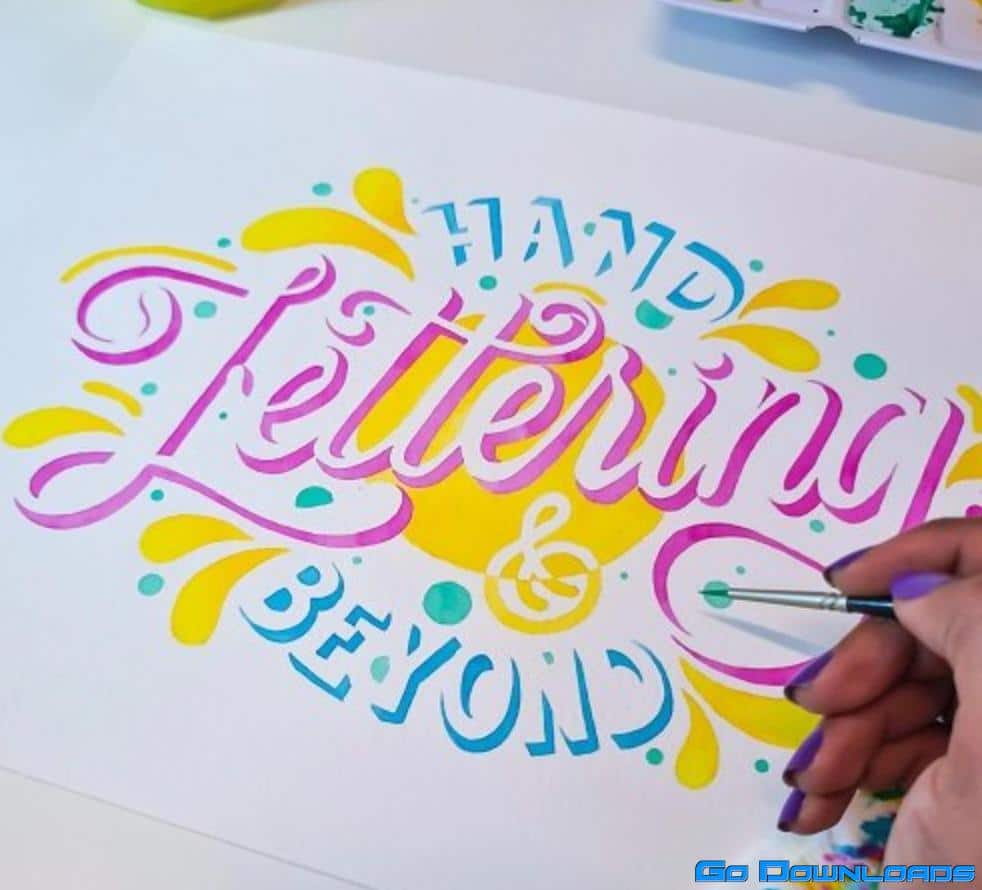 Hand Lettering and Beyond: Negative Space 3D Lettering with Watercolors