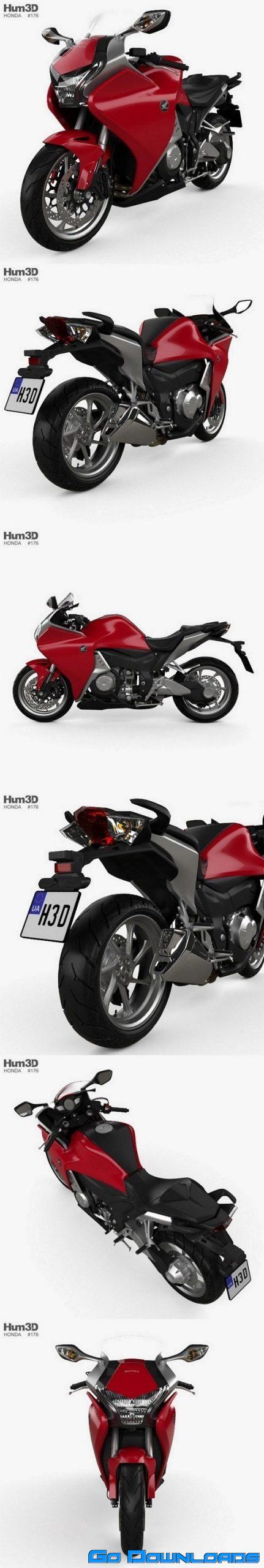 Honda VFR 1200 F 2015 3D Model Free Download