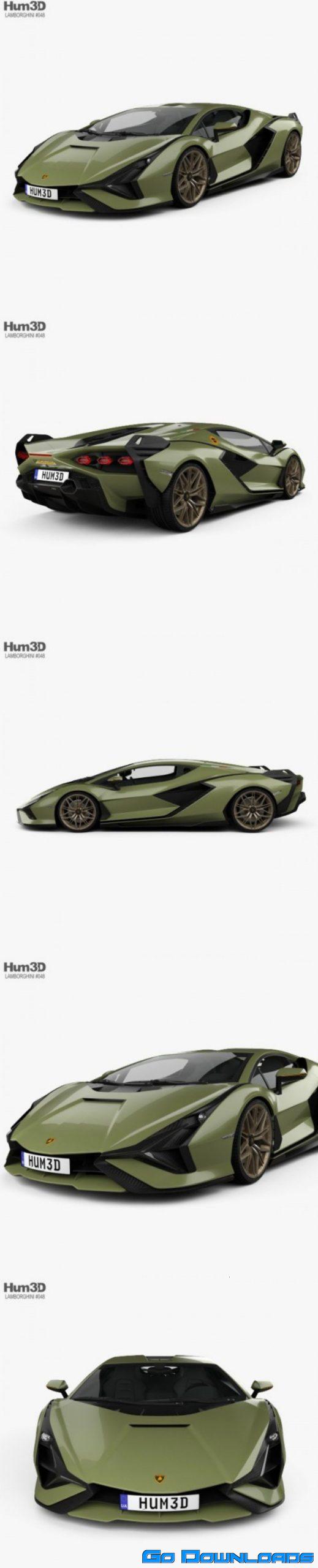 Lamborghini Sian with HQ interior 2020 Free Download