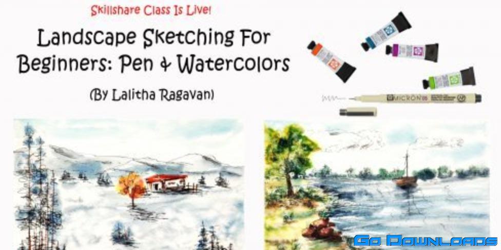 Landscape Sketching For Beginners: Pen & Watercolors Free Download