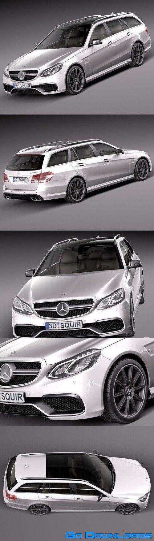 Mercedes-Benz E63 AMG Estate 2014 3D Model Free Download