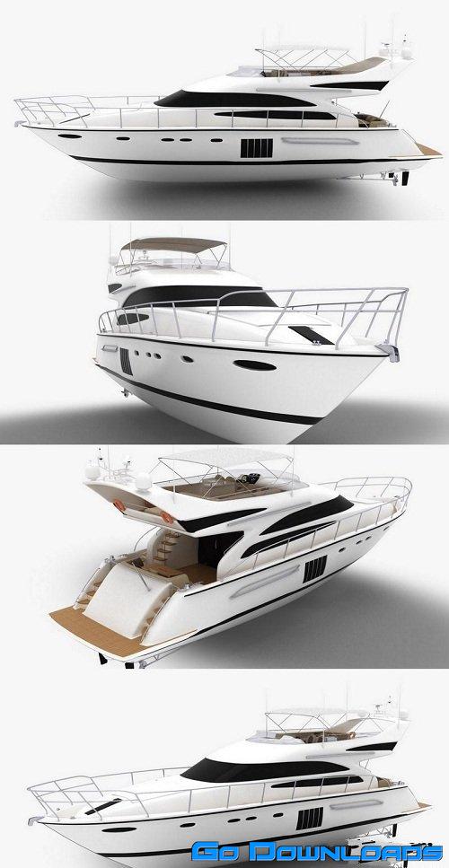 Princess 64 Yacht 3D Model Free Download