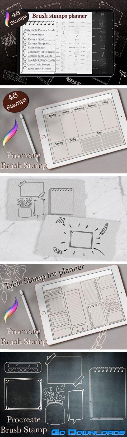 Procreate Planner Stamp Brushes Template 7175638 Free Download