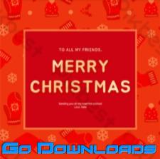 Red christmas pattern christmas social media post Template PSD