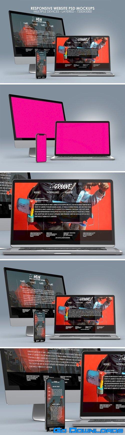 Responsive Website PSD Mock-ups Free Download