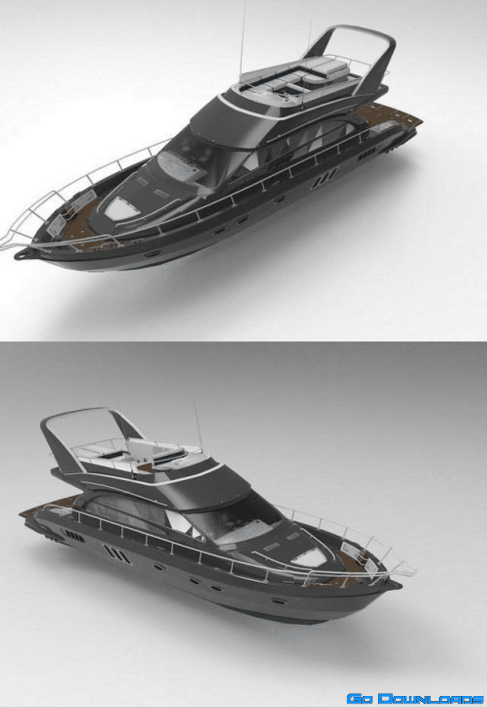 Luxury Yacht 3D Model Free Download