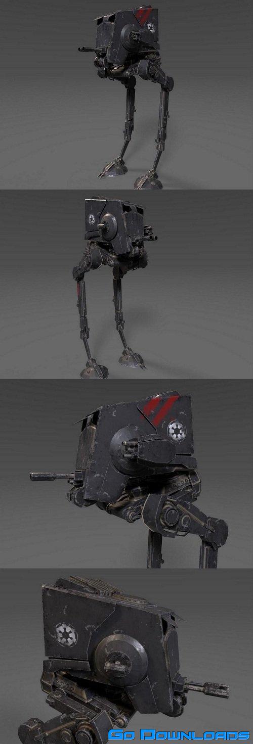 Star Wars AT-ST Walker 3D Model Free Download