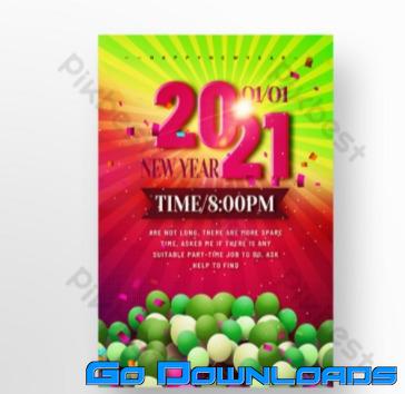 Stylish and gorgeous 2021 happy new year celebration picture design Template PSD