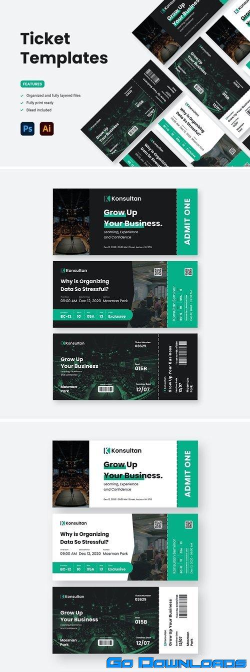 Ticket Mock-up Konsultan Free Download