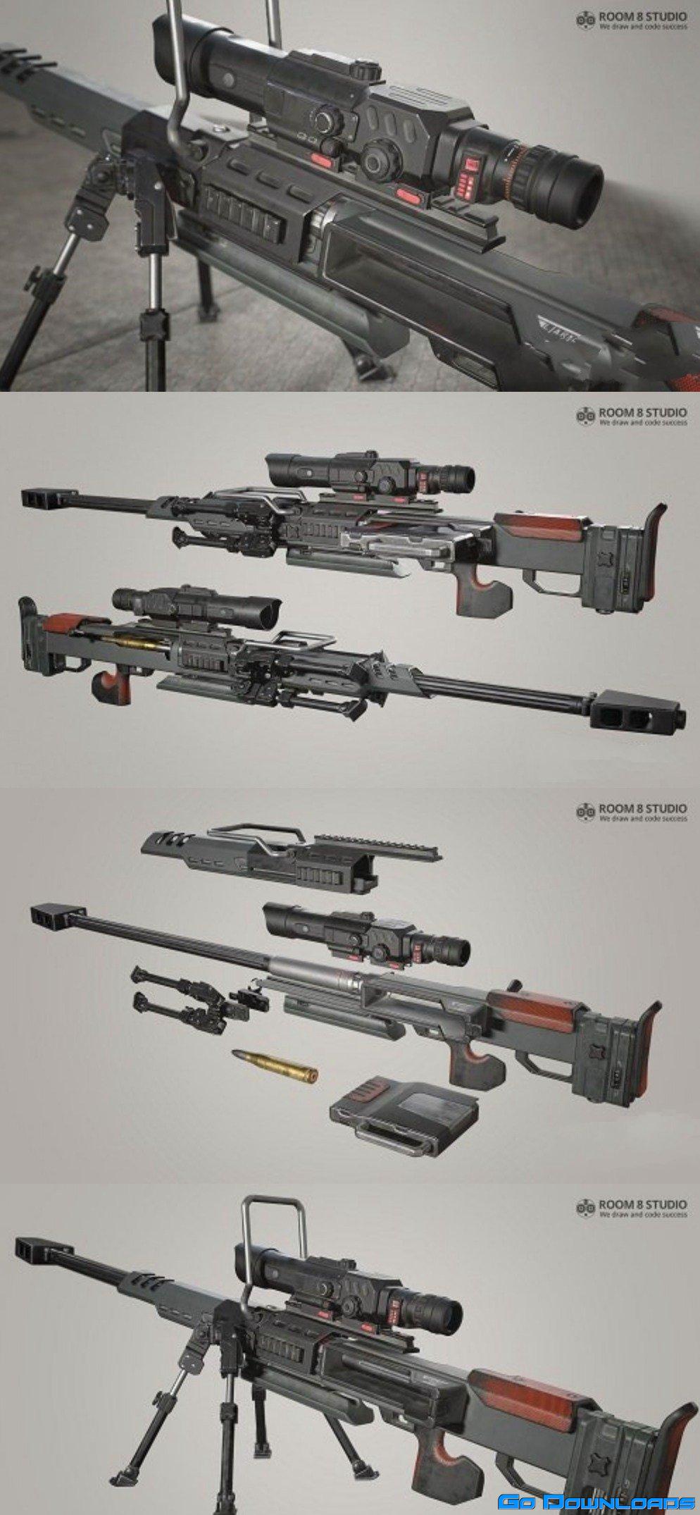 Titanfall Sniper Rifle 3D Model Free Download