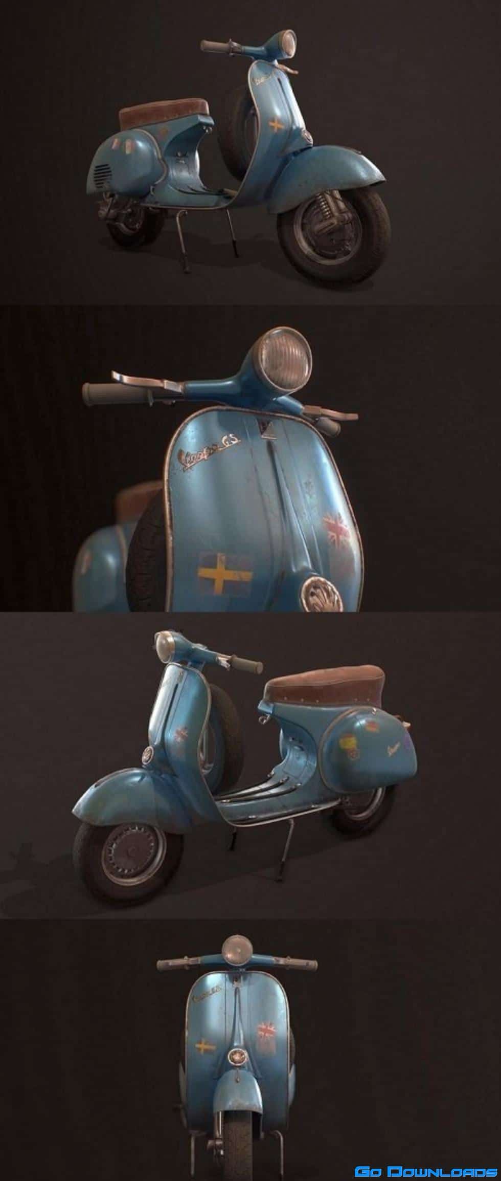 Vespa GS-150 3D Model Free Download