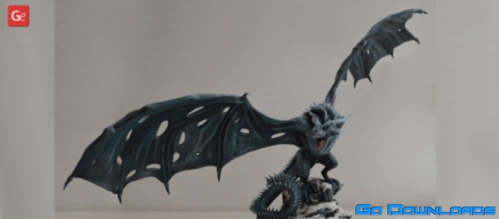 Viserion Ice Dragon 3D Printing Figurine Free Download