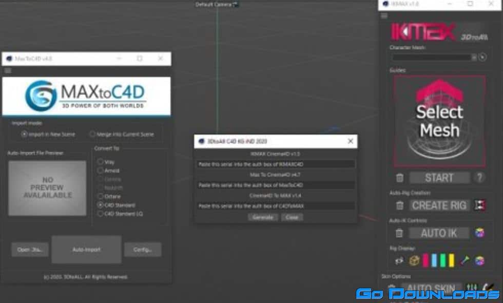 3DToAll Plugins For Cinema4D – MaxToC4D, IKMAX Cinema4D, C4DToMax