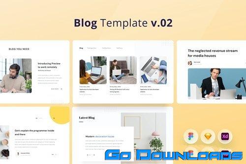 Blog Template Ui Kits Free Download